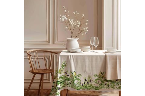 ZEYTİN BAHÇESİ PAMUK MASA ÖRTÜSÜ, 100X100 CM