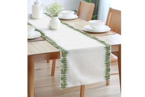 YILBAŞI ÇAM ORMANI PAMUKLU MASA RUNNER, 0068 50X150 CM