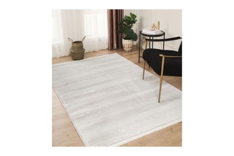 JASMİNE SERİSİ BAMBU DOKULU MAKİNE HALISI, GRİ, DE506, 160X350