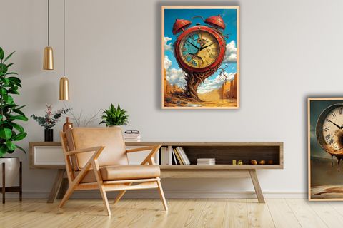 TİME ÇERÇEVELİ DUVAR SAATİ, 50X70