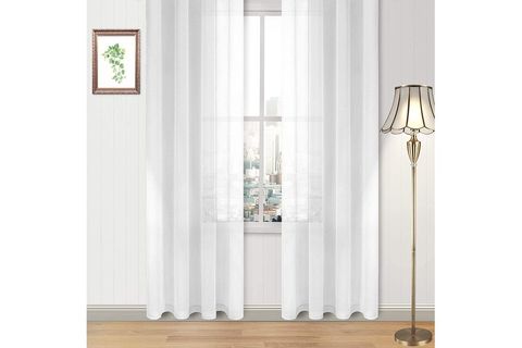 KARNAVAL KETEN DÜZ TÜL PERDE PİLESİZ BEYAZ 200X260