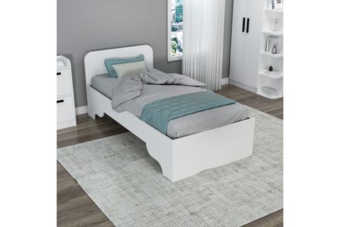 LUSES TEK KİŞİLİK GENÇ ODASI KARYOLASI, BEYAZ, 90X190