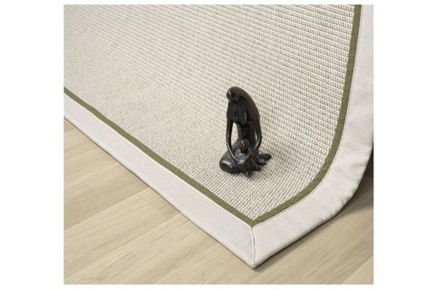 ÇİFT BORDÜRLÜ HASIR DOKULU SİSAL SALON MAKİNE HALISI, KREM, 120X600, 664, YEŞİL KREM