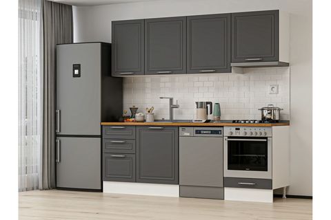 ALVİNKA 230X210 CM MBR_C MUTFAK DOLABI, ANTRASİT SUNTALAM
