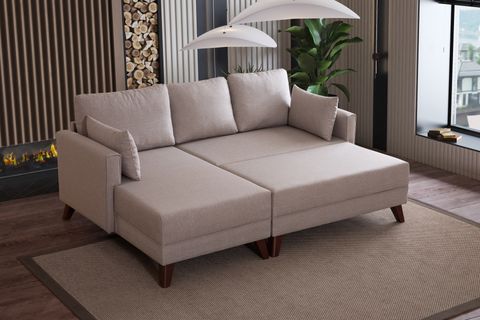 GLORİA MİNİ KÖŞE KOLTUK, KREM, SOL KÖŞE