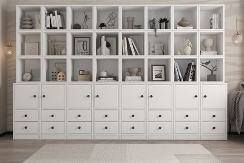 ZARA MODÜLER DOLAPLI ÇEKMECELİ ÇALIŞMA ODASI KİTAPLIĞI BEYAZ NRG KTP 1111