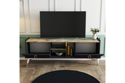 MEZZA 1520 ALLEGRA 150 CM TV ÜNİTESİ TREVİSO EFES HGS.(ALTIN ŞERİTLİ)