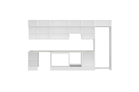 ALVİNKA 395X240 CM KLASİK MEBRAN MUTFAK DOLABI, MB E90S45S60 1 MEBRAN BEYAZ SUNTALAM