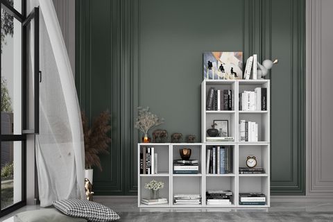 LEKSA RAFLI KİTAPLIK 130 CM BEYAZ KTP-1267