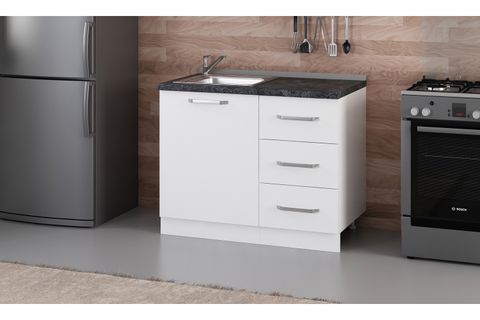 MİNAR 105 CM MUTFAK DOLABI BEYAZ 105-B1-ALT MODÜL