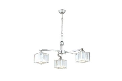 APLİQA RİMA 3 KOLLU KRİSTAL TAŞLI AVİZE, KROM