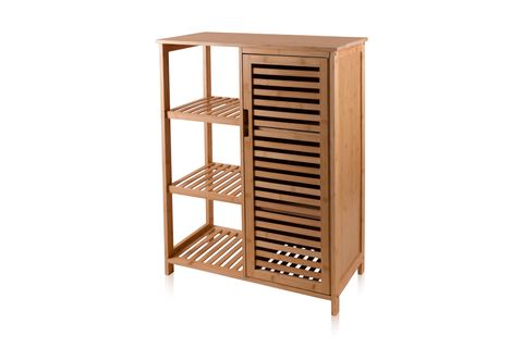 THE MİA BAMBU 4 KATLI KAPAKLI DOLAP RAF, 87X66X33 CM