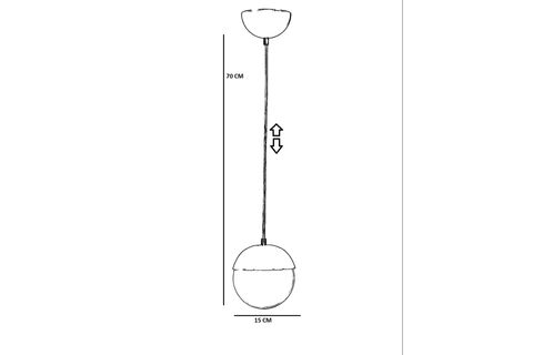 KÜRE TEKLİ SARKIT, FÜME SİYAH