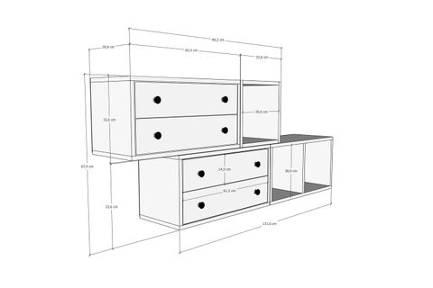 YUSUF KOMODİN, 4 ÇEKMECELİ, PNR-KMD-1001