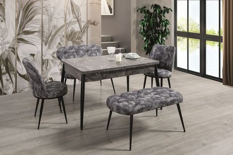 GÜZELYALI BANKLI MUTFAK MASA TAKIMI ANTRASİT