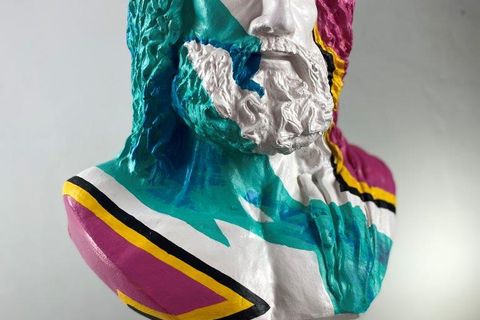 ZEUS ROCK N ROLL POP ART DEKORATİF ROMA YUNAN HEYKELLERİ