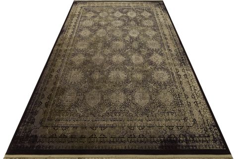 EKO HALI ANATOLİA ANT 02 ANTRASİT GREEN ANTRASİT YEŞİL GELENEKSEL DESENLİ SIK DOKUMA AKRİLİK VİSKON KLASİK SALON HALISI 75X150