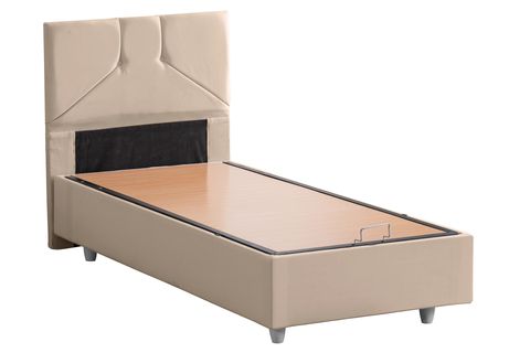 WİCK BAZA BAŞLIK VE LETTO YATAK SETİ, BEJ, 90X190