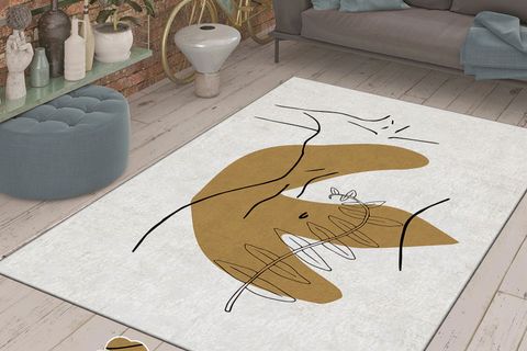 ALBANHOME KADIN SOFT ÇİZİM DİJİTAL BASKILI KAYMAZ TABAN HALI 100X140 CM