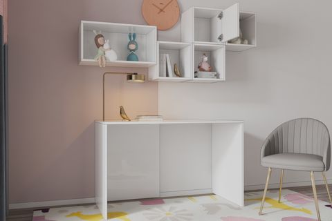 MİNİMALİST ÇALIŞMA MASASI, TEK KAPAKLI