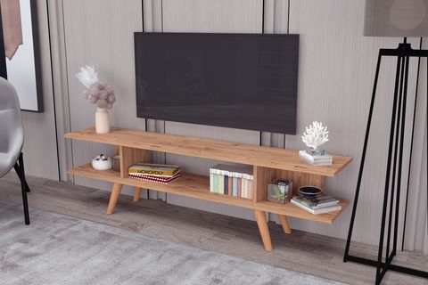 EKO TV SEHPASI, AHŞAP AYAKLI, ATLANTİK ÇAM 160 CM