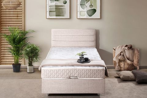 SOFİA BAZA BAŞLIK LETTO YATAK SETİ, KREM, 90X190