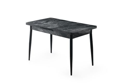 AY MASA VE SANDALYE BENCH TAKIMI, GRİ SİYAH, 120X70