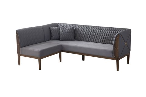 LİNA MUTFAK MASA TAKIMI, 1 MASA 1 KÖŞE TAKIM 2 SANDALYE , GRİ