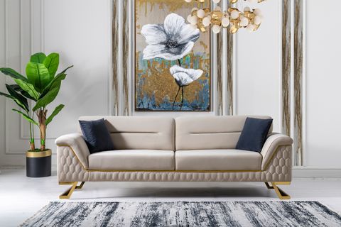 ARTOO SIRT MEKANİZMALI ÜÇLÜ KANEPE, BEJ