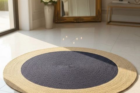 ORBIT YUVARLAK HALI, SİYAH NATURAL, 150 CM