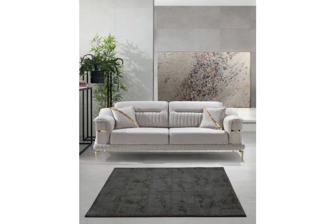 ZARAFET SİYAH KREM KOLTUK TAKIMI