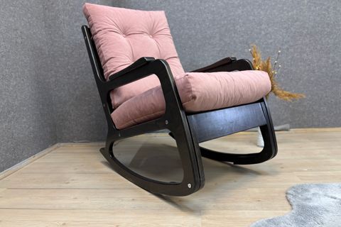 KONTES SALLANAN SANDALYE, PEMBE, WENGE SİYAH AYAKLI