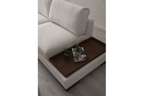 TULİP KÖŞE KOLTUK ŞÖNİL BEYAZ, SOL KÖŞE