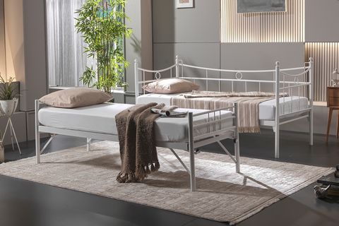 DAİLY DAYBED METAL YAVRULU KARYOLA, BEYAZ, 90X200