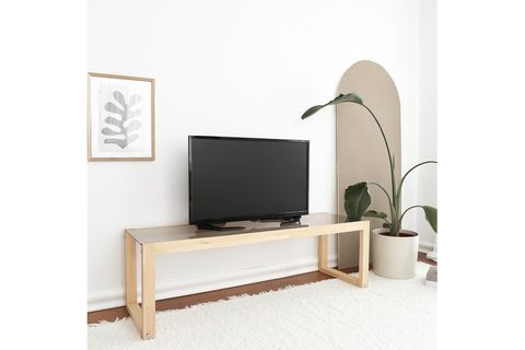 NEOSTİLL VİA CAM TV SEHPASI NATURAL AHŞAP