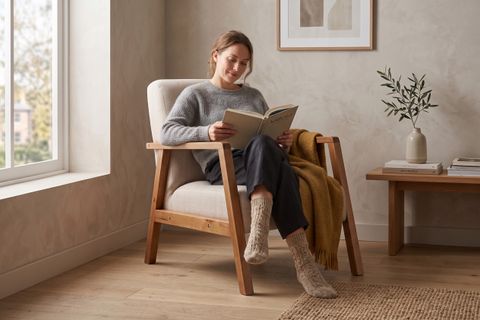 LUCCA BERJER NATURAL AHŞAP, KREM