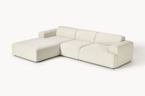 ELSA KETEN KÖŞE KOLTUK, SOL KÖŞE, KIRIK BEYAZ