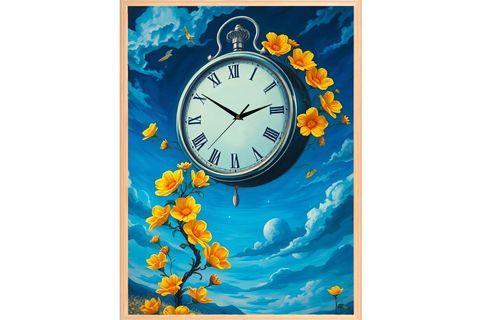 FRANK RAY ÇİĞDEM ÇERÇEVELİ DUVAR SAATİ, 50X70