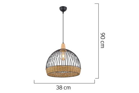 TARİJA TEKLİ HASIR AVİZE, SİYAH, 408801BLFR