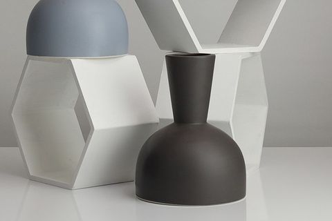 BEİGE & STONE LAURA İSKANDİNAV DEKORATİF ANTRASİT VAZO