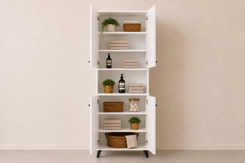 LİSTRA 4 KAPAKLI ÇOK AMAÇLI DOLAP, BEYAZ, 170,8 CM