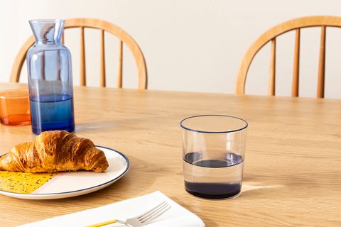 COLORATO LACİVERT ALTILI SU BARDAĞI SETİ 380 CC