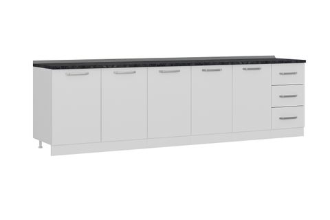 MİNAR 295 CM MUTFAK DOLABI BEYAZ 295-B2-ALT MODÜL