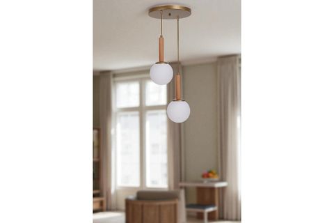 IŞIL İKİLİ TEPSİLİ NATUREL BEYAZ CAMLI SARKIT
