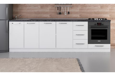 MİNAR 270 CM MUTFAK DOLABI BEYAZ 270-B6-ALT MODÜL
