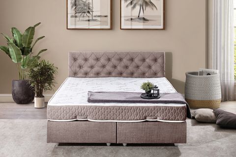 DOLCE BAZA BAŞLIK LETTO YATAK SETİ, KAHVERENGİ, 140X190