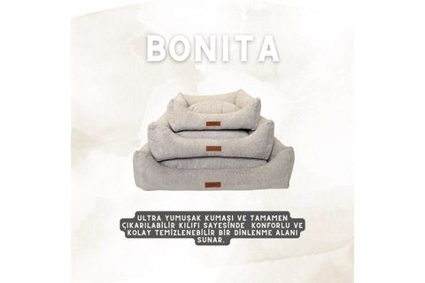 BONITA KÖPEK YATAĞI KREM XL BEDEN 75X95X22