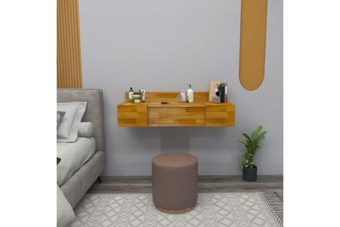 WOODFACE AMBER AYNALI MAKYAJ MASASI, MEŞE