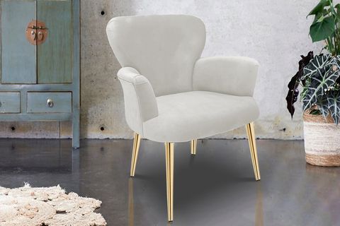 EVA ÇAY SETİ BERJER DÜZ BEYAZ GOLD AYAK