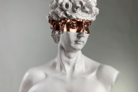DAVID BRONZE EYES POP ART DEKORATİF ROMA YUNAN HEYKELLERİ